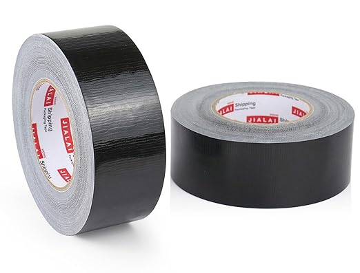 2-Pack Duct Tape - 165ft x 2in - Duct Tape Heavy Duty, Black, Flexible, No Residue, Tear by Hand - for Repairs Crafts & Home Improvement