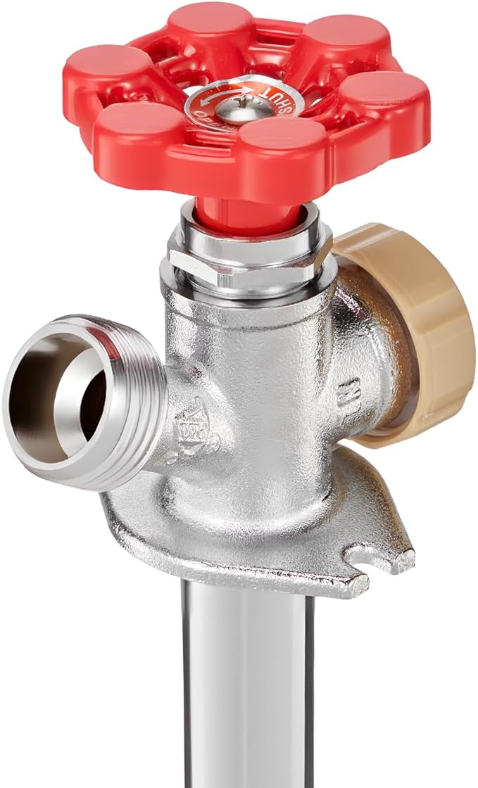 VEVOR Anti-Siphon Frost-Proof Sillcock, 12" Freeze Proof Outdoor Faucet Bib with Backflow Preventer, 1/2" Push-to-Fit Connector X 3/4" Hose Bibb, No Lead Frost-Free Spigot for PEX Copper CPVC Pipes