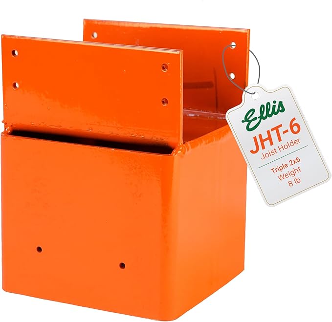 Ellis Manufacturing Company - Triple 2x6 Joist Holder for 6x6 Post - Secure in Crawl Space - Metal Support, Wall Mount Bracket for Construction & Stability Applications