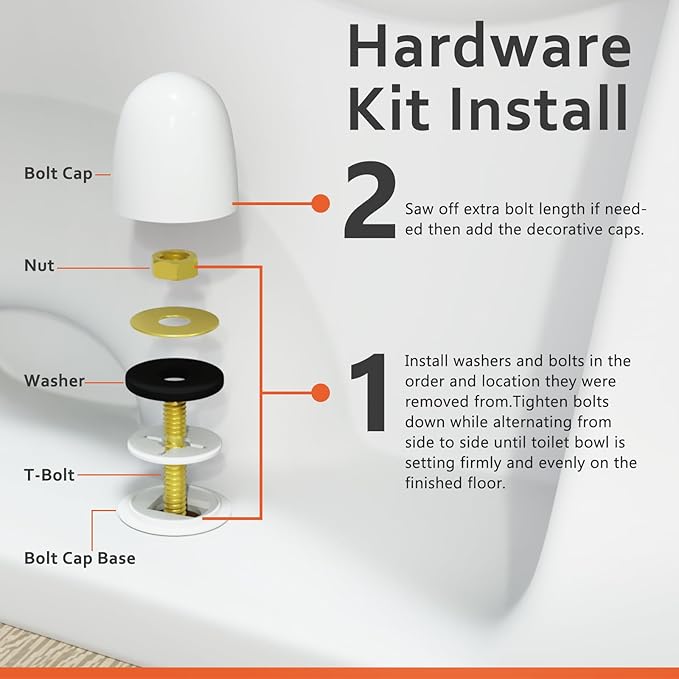 Toilet Flange Repair Kit with Wax Ring for Toilets Install or Leaking Toilet Wax Ring Replacement Kit Include Mounting Hardware Fits 3-inch or 4-inch Waste Lines