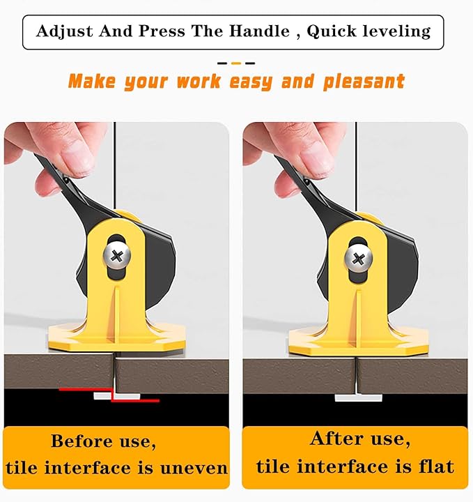Tile Leveling System Kit Tile Spacers 100pcs Reusable Leveler+Extra 100pcs Replaceable Steel Pin Tlie Tools Installation Set Floor Leveling Compounds 1/8", New Adjustable Fit 8-12mm Tile