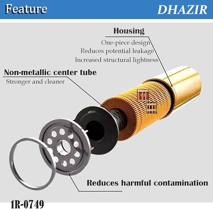 LF9009 Fuel Filter Oil Filter Compatible With Replaces Cummins Fit For 3401544 XLF75000 AT193242 1216400561 Fit For Cummins ISC 8.3L ISL 9.0L ISM N14QSL 9.0L NTA 855 M11 Diesel Engine 6PACK