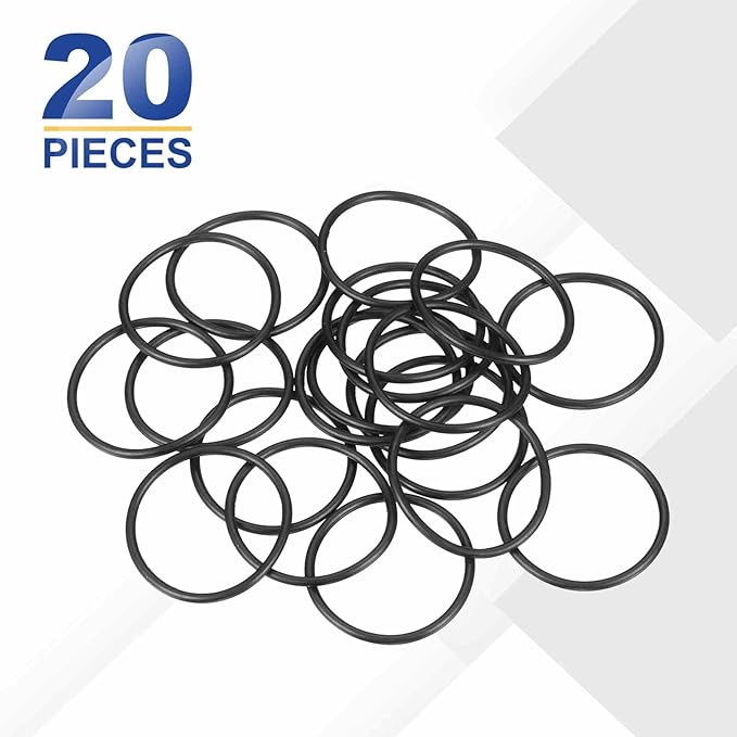 HARFINGTON 20pcs Nitrile Rubber O-Rings 32mm OD 28mm ID 2mm Width Metric Buna-N NBR Sealing Gasket Plumbing Sealing Repair O Rings for Car Auto Vehicle Repair Faucet Air Gas