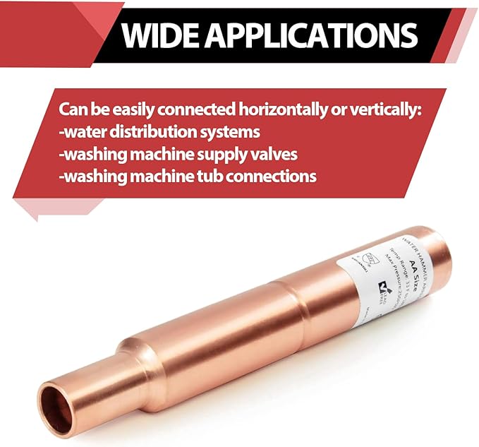 EFIELD 3/4-Inch Straight MIP Copper Water Hammer Arrestor, MH-260-2,(HAMMER064)