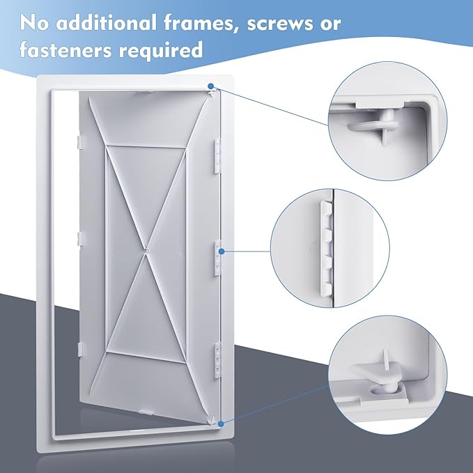 Donext Access Plumbing Panel for Drywall Ceiling, 14x29 in Plastic Access Door, Wall Hole Cover Plate for Plumbing & Electrical & Wiring, White