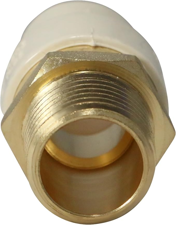 XFITTING CPVC Transition Coupling, 1/2 inch CPVC x 1/2 inch MNPT, Pack of 5
