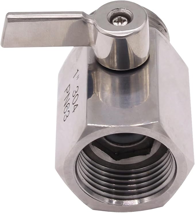 DERNORD 1 inch Stainless Mini Ball Valve NPT Female x Male Thread SUS304