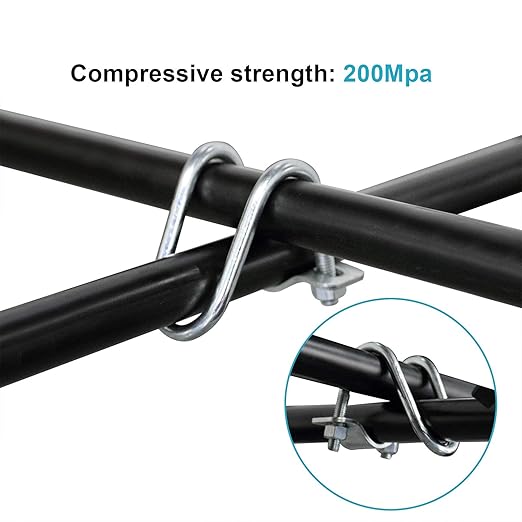 20 PCS Cross-Connector Vertical Pipe Clamp for 3/4" EMT Electrical Conduit Pipe(OD 0.922"), Also Fits 1" Round Tube, Crossover Clamp for Greenhouse, Fence