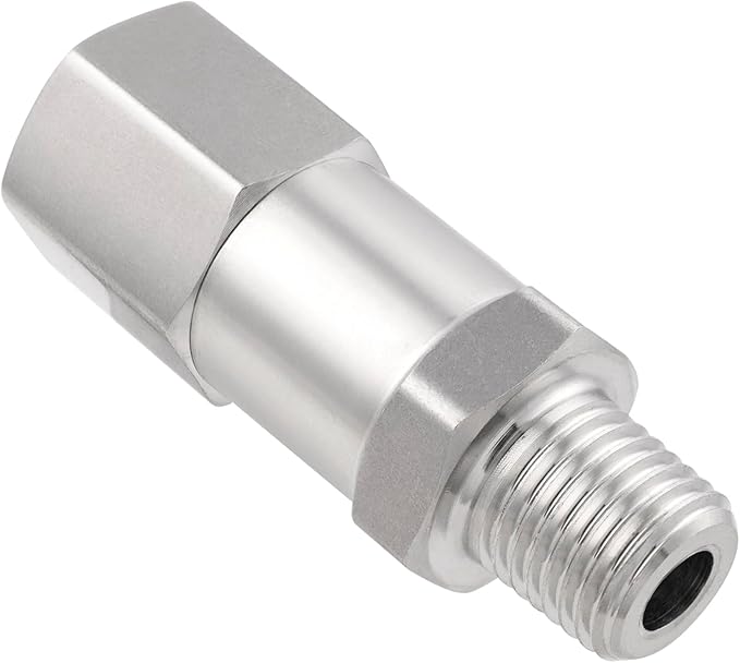 Yoebor 304 Stainless Steel Detachable Check Valve One Way Non-Return Valve for Water Oil Gas, 1pc (Fnpt(Inlet) x Mnpt, 1/4")