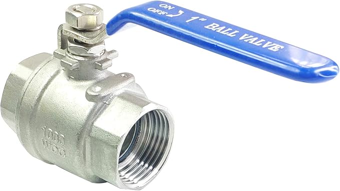 2PCS 1" Full Port Ball Valves 316 Stainless Steel NPT Female Thread Ball Valve for Water, Oil, and Gas
