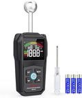 MESTEK Pinless Moisture Meter for Wood, Walls & Drywall, Digital Moisture Detector, Concrete Moisture Meter & Firewood Reader, Detects up to 40mm Below Surface with 3-Color LCD Display, Audible Alarm