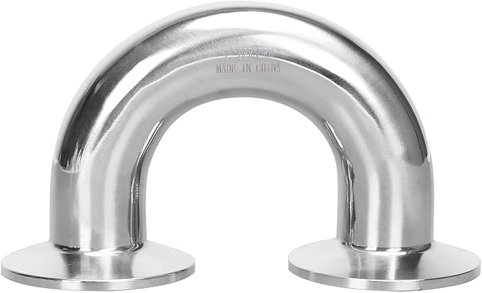 DERNORD 1" Tube OD Elbow 180 Degree Sanitary Pipe Fitting SS304 Tri Clamp 1.5 Inch