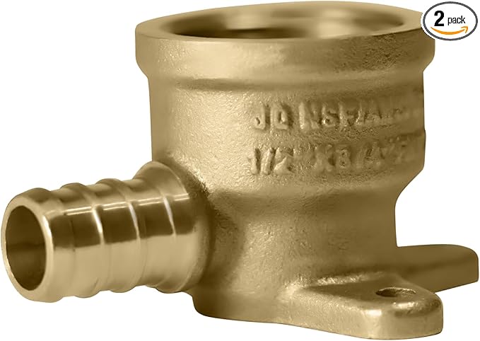 XFITTING 1/2 Inch Pex x 3/4 Inch Female NPT Drop Ear Elbow, 2 Pieces