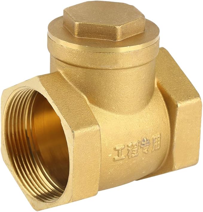 CHICIRIS Swing Check Valve Brass DN50 NOn Return Valve 232PSI, Reliable One Way for Home Plumbing System
