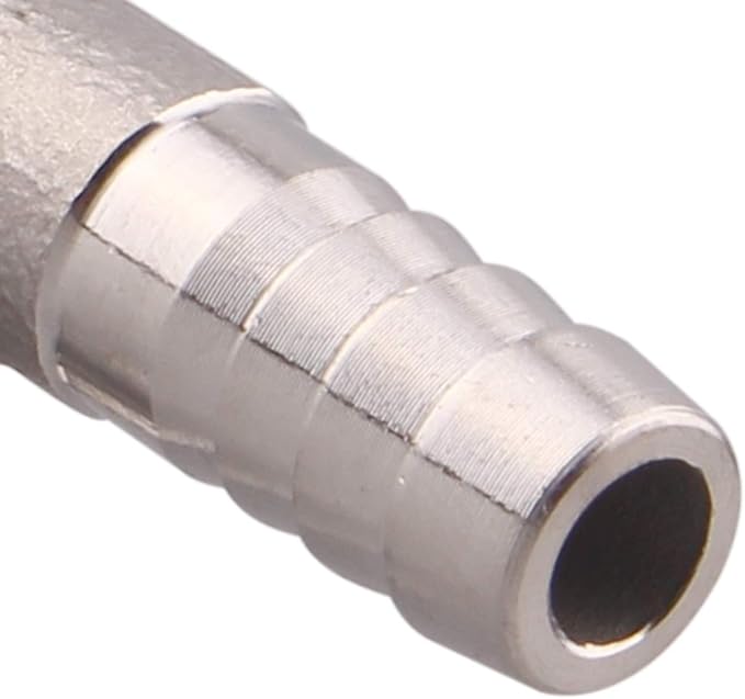 DERNORD 3/8" Hose Barb x 1/2" Male NPT Stainless Steel 90 Degree Elbow- Home Brew Pipe Fitting