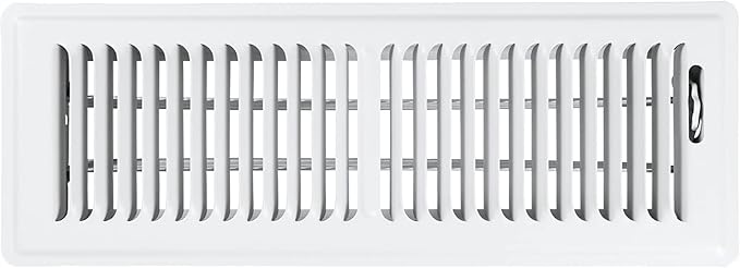 Shoemaker 4x14 Floor Register – Soft White Heavy Duty Metal Floor Vent Cover for Home Floors - Premium Forced Air Vent Covers