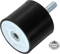 uxcell M10 Rubber Mounts, 1Pcs 60x50mm(DxH) Rubber Cylindrical Anti Vibration Isolator Shock Absorber with Lock Nut for Car Bobbin Generator Air Compressors