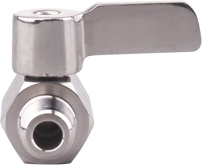 DERNORD Stainless Steel Ball Valve Mini Valve 1/4" NPT Female x Male Thread (Pack of 2)