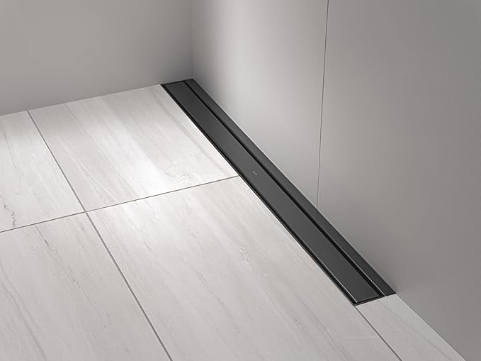 Delta Faucet 36" Linear Shower Drain Wall Edge in Matte Black