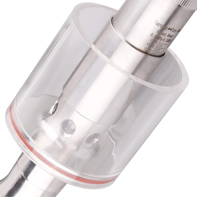 DERNORD SS304 Sanitary 1.5" Tri Clamp Adjustable Pressure Relief Safety Valve with Pressure Gauge