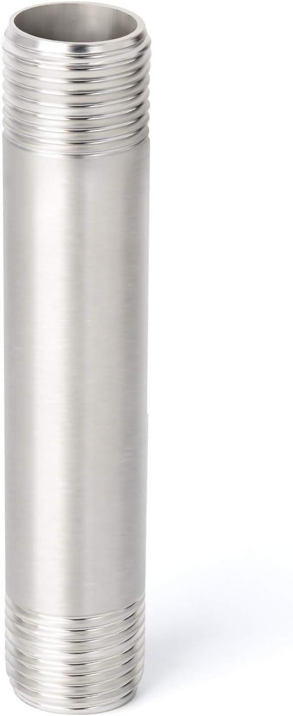 TAISHER 4PCS Stainless Steel Pipe Fittings, 1/4" NPT x 1/4" NPT Male Threaded, 4" Length Nipple Cast Pipe