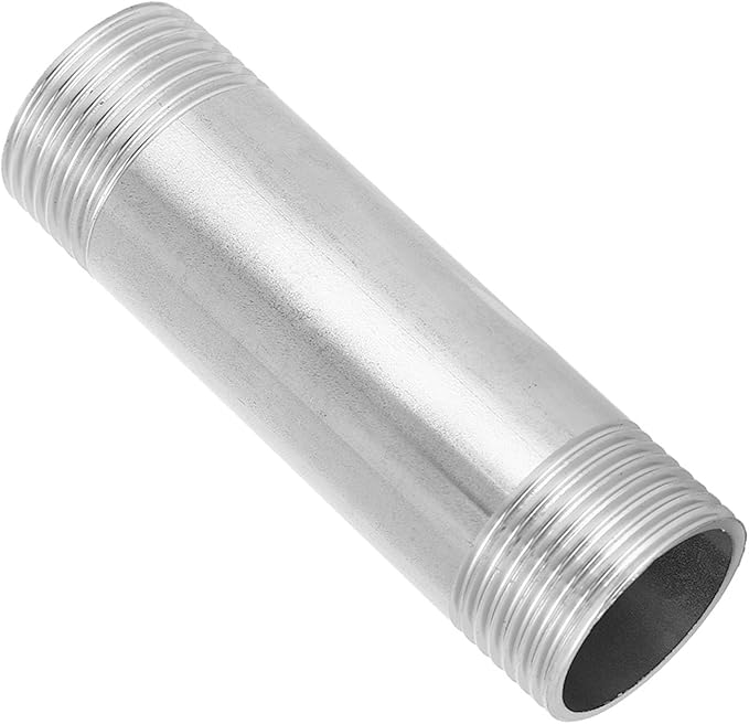 Pwshymi 304 Stainless Steel Nipple Threaded Pipe Connector Fittings for Pipeline Accessory