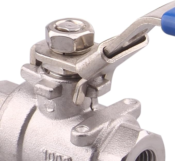 DERNORD 2 Pack Stainless Steel 304 Ball Valve, Full Port Heavy Duty for WOG with Locking Device (1/4" NPT)
