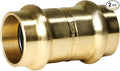 XFITTING 3/4 inch x 3/4 inch Press Coupling, Brass, 2 Pieces