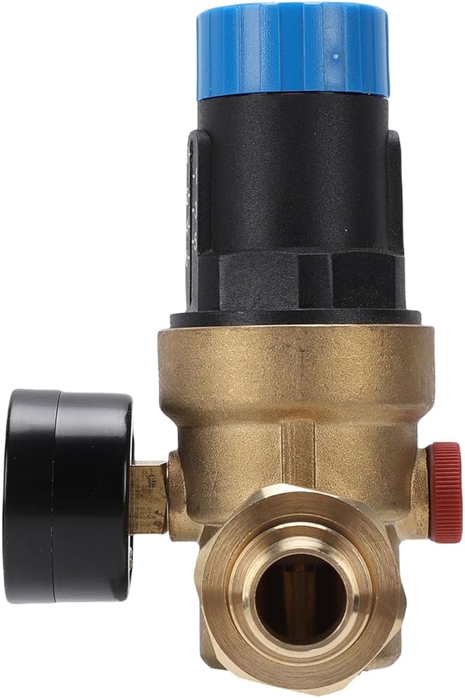 Water Pressure Regulator Valve Pressure Reducing Valve Water Pressure Controller DN15 1/2 Inch Brass with 316L Stainless Steel Filter 40um for Home Use RV Camping
