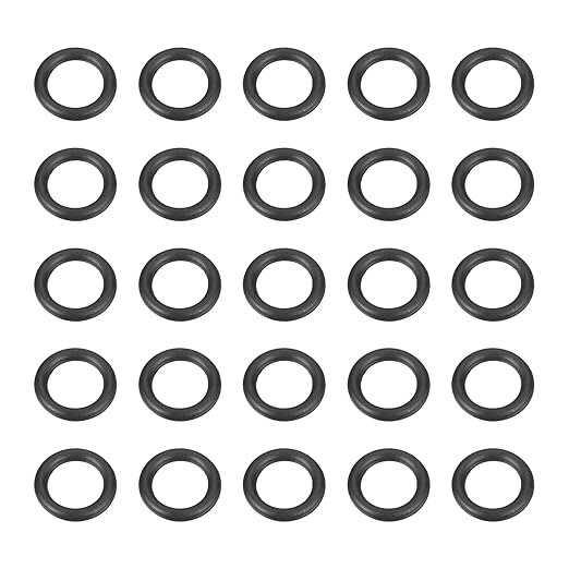 HARFINGTON 50pcs Nitrile Rubber O-Rings 8.5mm OD 5.5mm ID 1.5mm Width Metric Buna-N NBR Sealing Gasket Plumbing Sealing Repair O Rings for Car Auto Vehicle Repair Faucet Air Gas