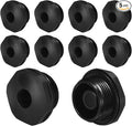 5-Pack Inner Hex Head Pipe Plug End Cap, M25x1.5mm Nylon Garden Hose Stopper Connector Plug with Sealing Ring for Terminating Pipe Ends [Black]