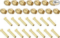 PATIKIL 1/8" Tube ID Compression Assortment Kit, 15 Set Brass Compression Sleeve Ferrule & Insert for Water Oil Air Pipe