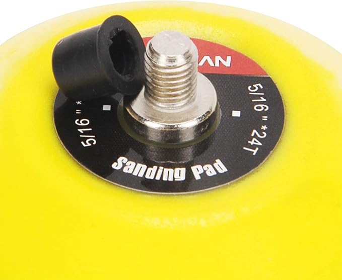 CASOMAN 3-Inch Dual-Action Hook & Loop Fastener Flexible Backing Plate 3"/ 75mm Polishing Pad with 5/16"-24 Threads, 4 PCS Set