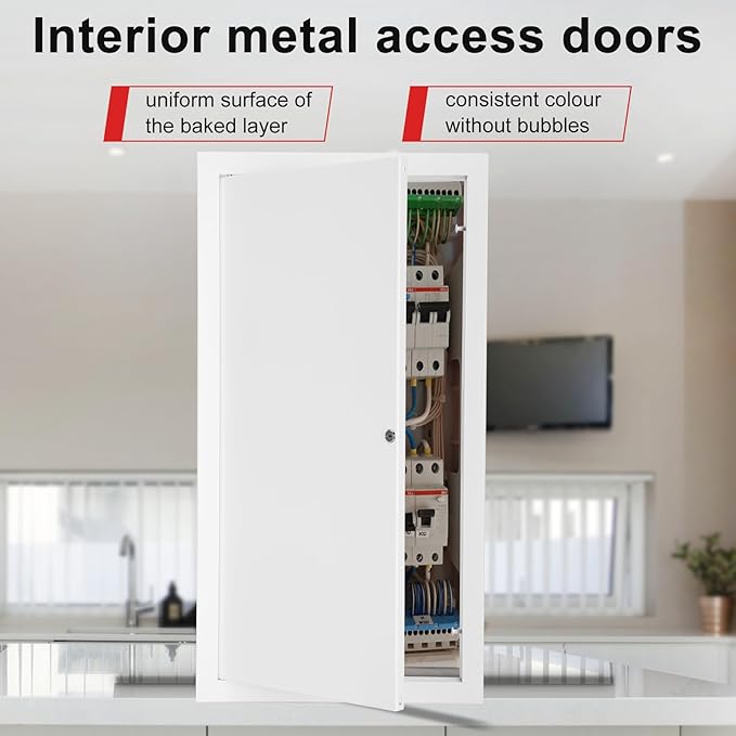 Thicken 1mm 12 x 24 Access Panel for Drywall,Attic Door, Ceiling Access Panel for Drywall,12x24 Metal Access Panels are Thickened to 1mm to Solve The Problem of Fragile Panels(Screwdriver Latch)