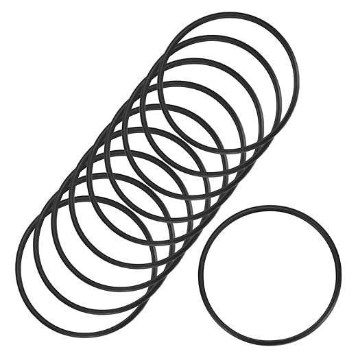 10-Pcak Nitrile Rubber O-Rings, 41mm ID, 45mm OD, 2mm Width, Metric Sealing Washer Gasket for Automotive Machine Plumbing/Faucet/Air or Gas Connections, Resists Oil and Heat