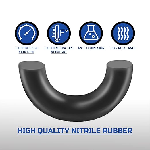 2400pcs Universal Rubber O Ring Kit, 48 Size Industrial Grade SAE & Metric O-Ring Assortment with Pick and Hook, NBR Orings for Plumbing, Gas, Automotive, Faucet Repair, Resist Oil and Heat