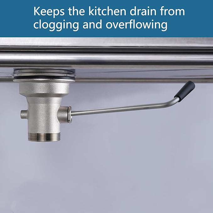 3-1/2 Inch Sink Drain Assembly Kit, Commercial Sink Drain with Twist Handle for Easy Controll - Prevent Sink Clogged