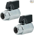 Brass Mini Ball Valve 1/2" NPT Female x Male Shut-Off Valve(Pack of 2)
