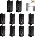 Concealed Joist Hangers, (10-30PCS), 2"x6", 4"x6", 4"x8" with Screws, Outdoor Trim Concealed Flanges, for Beam,Swing, Handrail,Fence (10, 2"×6")