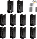 Concealed Joist Hangers, (10-30PCS), 2"x6", 4"x6", 4"x8" with Screws, Outdoor Trim Concealed Flanges, for Beam,Swing, Handrail,Fence (30, 2"×6")