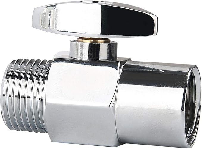 Solimeta Water Shut Off Valve, Shower Head Water Saver, Shower Head Flow Restrictor, Shower or Garden Water Flow Control Valve 1/2"NPT