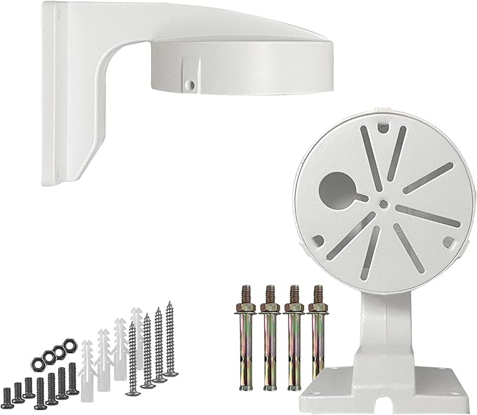 WiTi 4.7 inches Wall Mount Bracket for Dome Security Camera,Deep Base Junction Box Cable Management Mounting Case, CCTV IP Surveillance Cameras Holder Metal Solid Outdoor Indoor