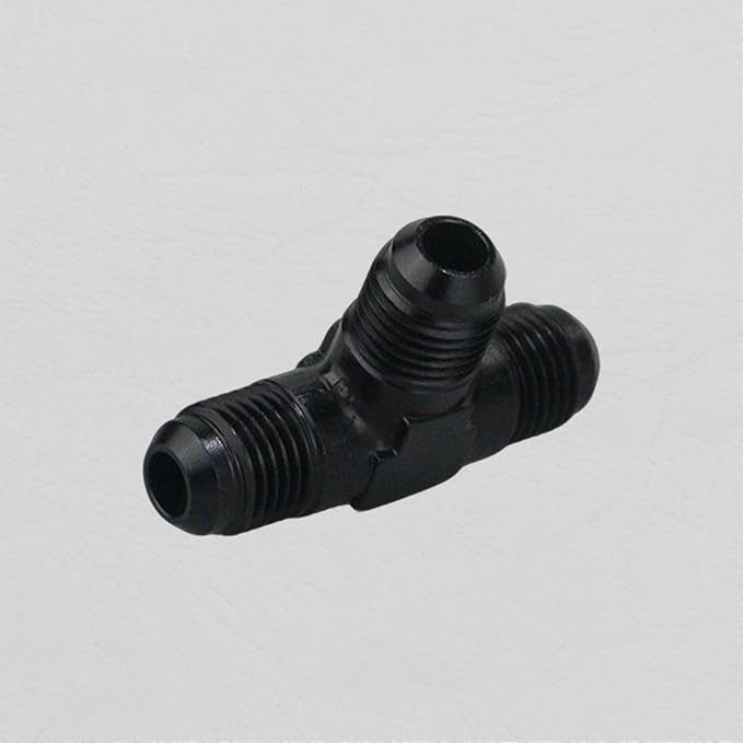 10AN Male Flare Tee Fitting Adapter T Union Aluminum Black