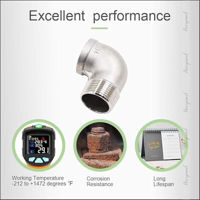 stainless steel NPT 1 elbow fitting 90 degree with both male and female thread connecting water pipe air hose pvc tube cast coupling (1 pc)