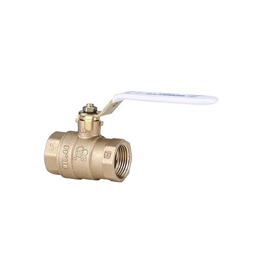 Watts LFFBV-4 Series 3/4" Lead-Free 2-Piece Full Port Chrome-Plated Brass Ball Valve with Female Threaded End Connections, Copper Silicon Alloy Body, Adapter, Steel Handle