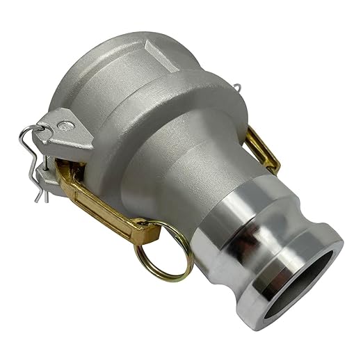 Gloxco Aluminum Type DA Cam and Groove Hose Fitting, Reducer, 3" Female Camlock x 2" Male Camlock (CAM-3020-DA-AL)