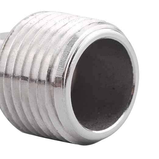 Stainless Steel 304 Cast Pipe Fitting, Square Head Cored Plug, Class 150, 1/2'' NPT Male (pack of 2)