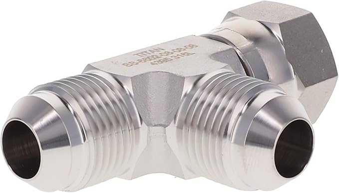 HYDRAULICS DIRECT | 6602-12-12-12 | Run Tee 3/4" JIC (1 1/16"-12 thread) Male x 3/4" JIC (1 1/16"-12 thread) Female Swivel x 3/4" JIC Male | Swivel Hydraulic T Fitting