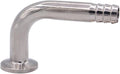 DERNORD Sanitary Hose Barb Pipe Fitting 0.75" Tri Clamp (25MM Ferrule) 90 Degree Elbow (Tube OD: 1/2"/12MM (3/4 Tri-clamp))