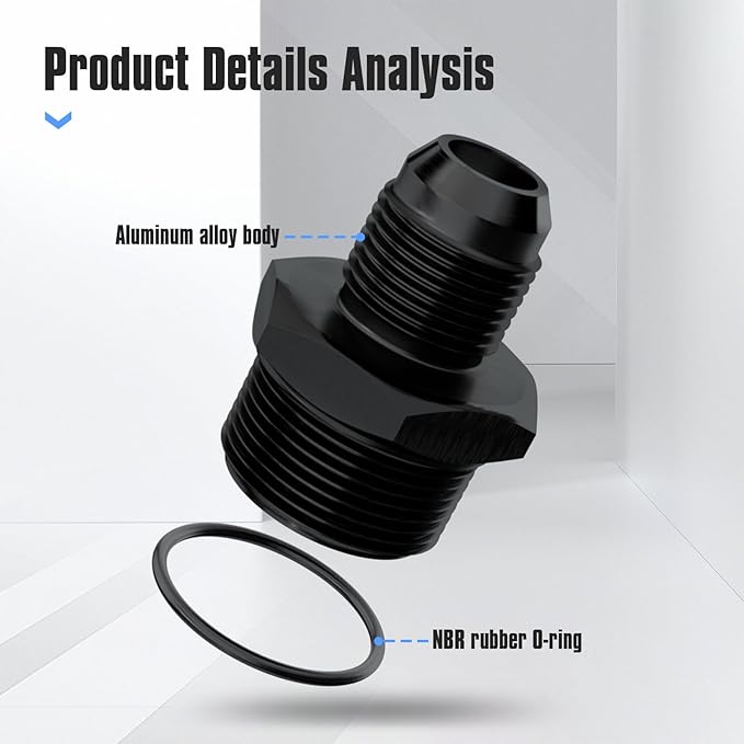 10AN Flare to AN6 ORB Male O-Ring Fitting Adapter (2PCS)